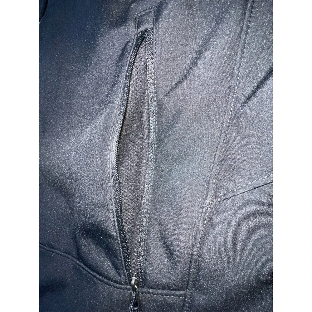 The North Face Jacket Mens M Black Lined Zip Pockets Mock Neck Fleece lining Out